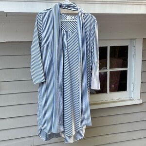 GAP Navy and White Striped Dress with belt